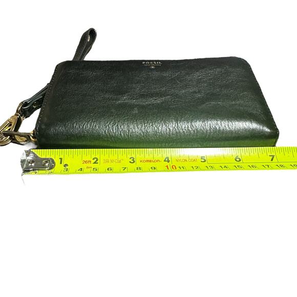 Fossil zip around leather wallet multiple card slots black - Picture 11 of 12